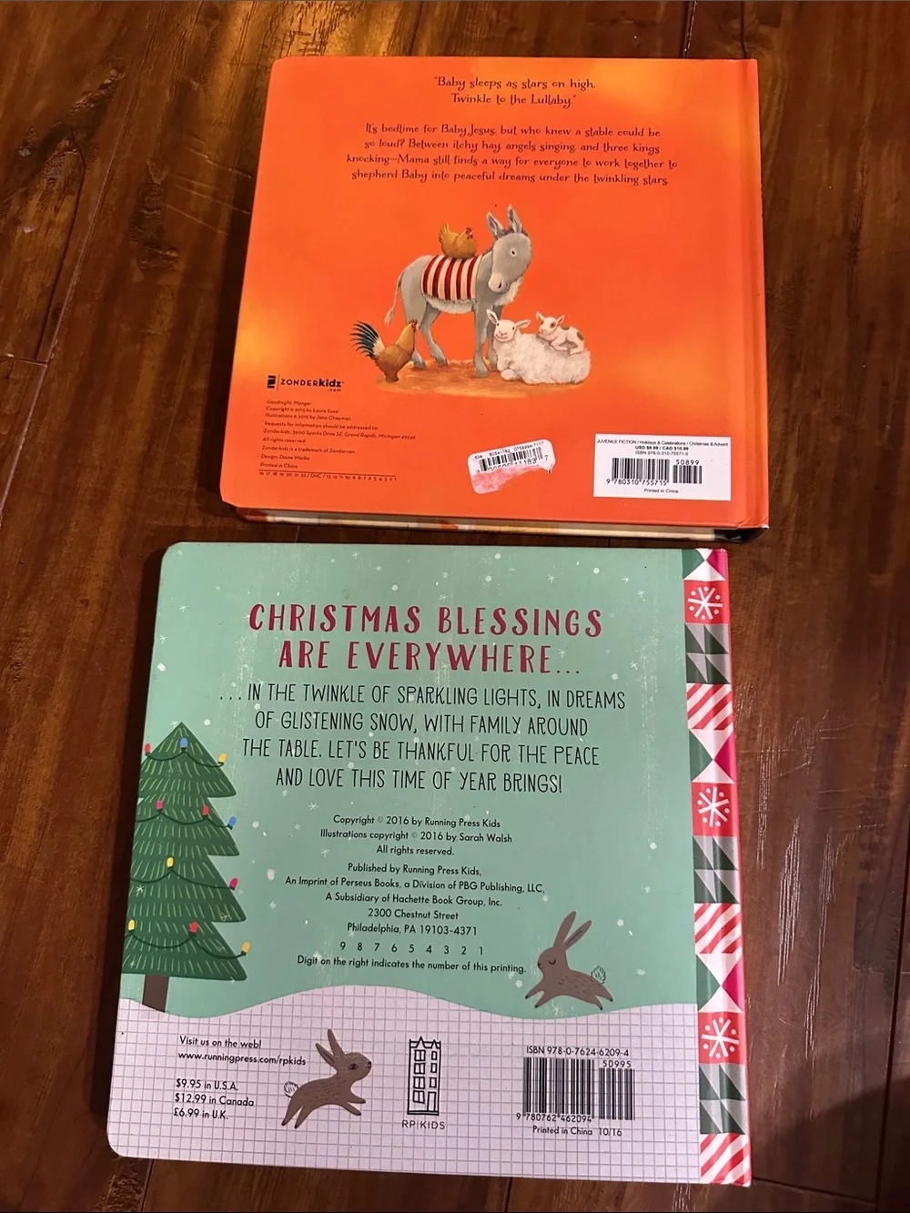 Christian Christmas Board Books Lot 2 Goodnight Manger Tiny Blessings Jesus Kids